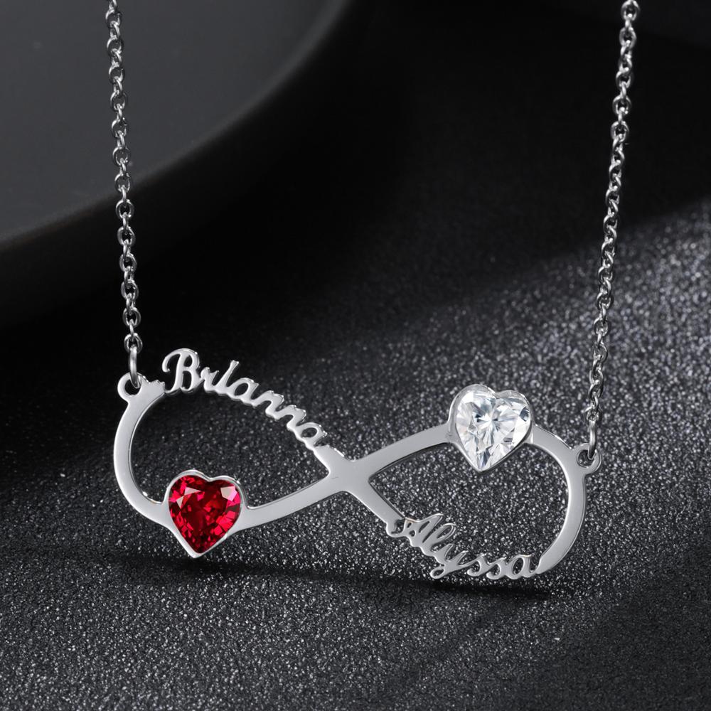 Birthstone Infinity Heart
