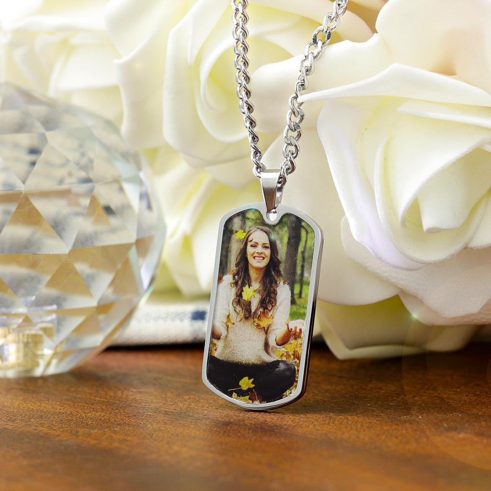 Dog Tag Picture Pendant