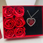 Diamond Engraved Heart Necklace (Eternal Rose Gift Box Included)