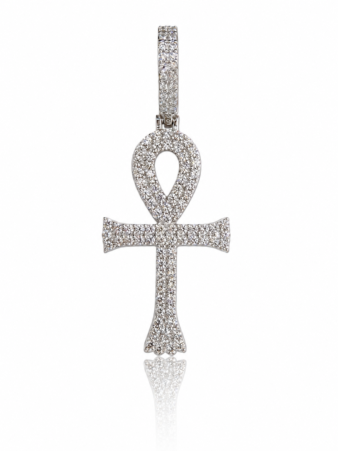 Moissanite Sterling Silver Ankh