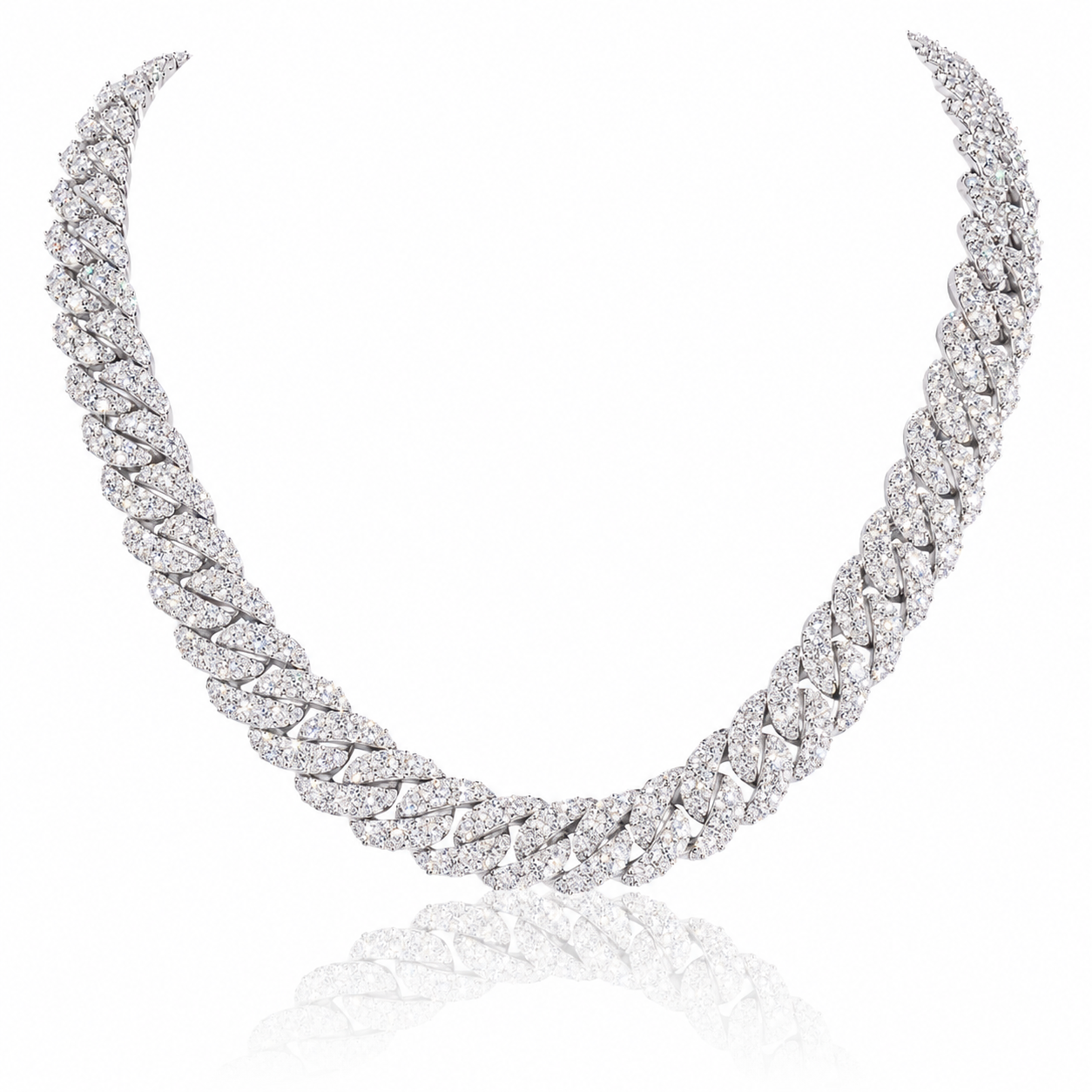 16mm Mosaic Moissanite Cuban Link Chain