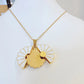 Daisy Hidden Message Engraved Necklace