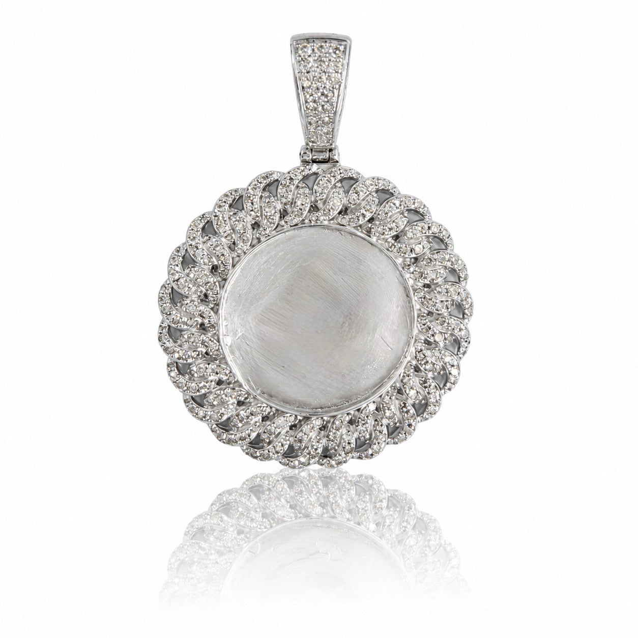 Natural Diamond flora Picture Pendant