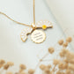 Daisy Hidden Message Engraved Necklace