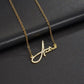 Initial letter Diamond Stainless Steel Name Necklace