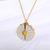 Daisy Hidden Message Engraved Necklace