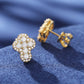 925 Sterling Silver Cross Vvs Earrings