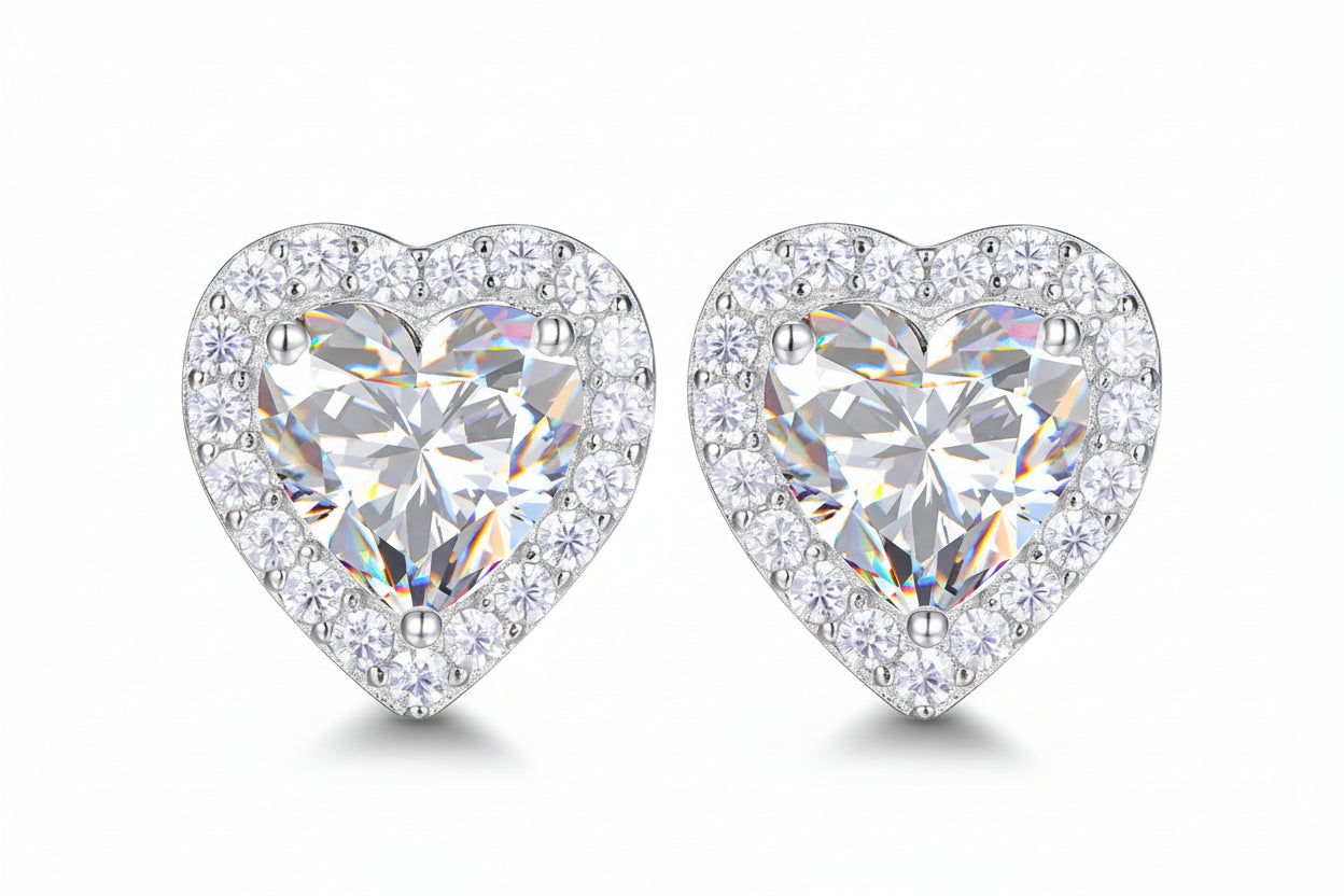 Sterling Silver Heart Earrings