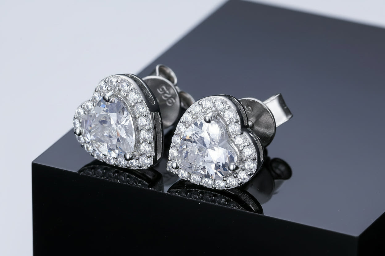 Sterling Silver Heart Earrings
