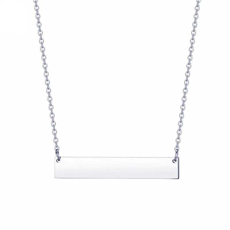 Personalized Engraved Bar Necklace