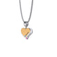 2 Name Stainless Steel Birthstone Heart Necklace