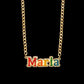 Colorful Diamond Name Necklace