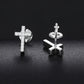 Vvs Moissanite stud cross Earrings