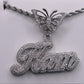 AngeGems Custom Bail VVS Moissanite Pendant (Sterling Silver)