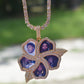 ANGEGEMS Two-Toned Flower Memory Picture Pendant