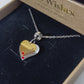 2 Name Stainless Steel Birthstone Heart Necklace