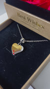 2 Name Stainless Steel Birthstone Heart Necklace