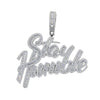 Baguette “Stay Humble” Pendant