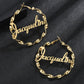 Personalized Twisted Hoop Earrings
