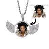 Custom Wing Photo Pendant