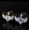 18k Plated Heart wing pendant