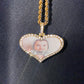 CZ Diamond Heart Shaped pendant