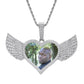 18k Plated Heart wing pendant
