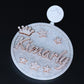 Custom 3D Crown Letter Circle Pendant