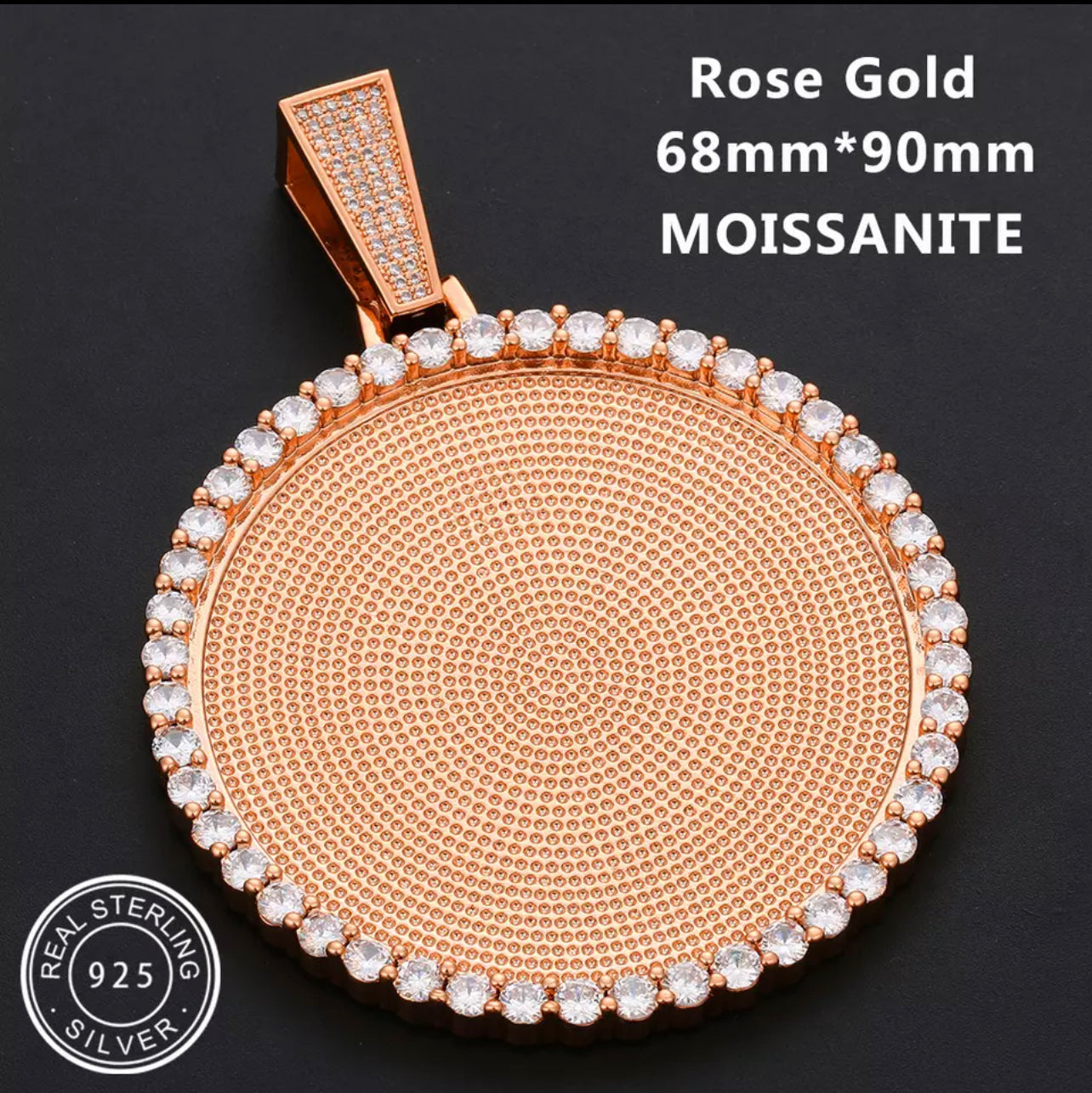 Moissanite Diamond Picture Pendant