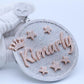 Custom 3D Crown Letter Circle Pendant