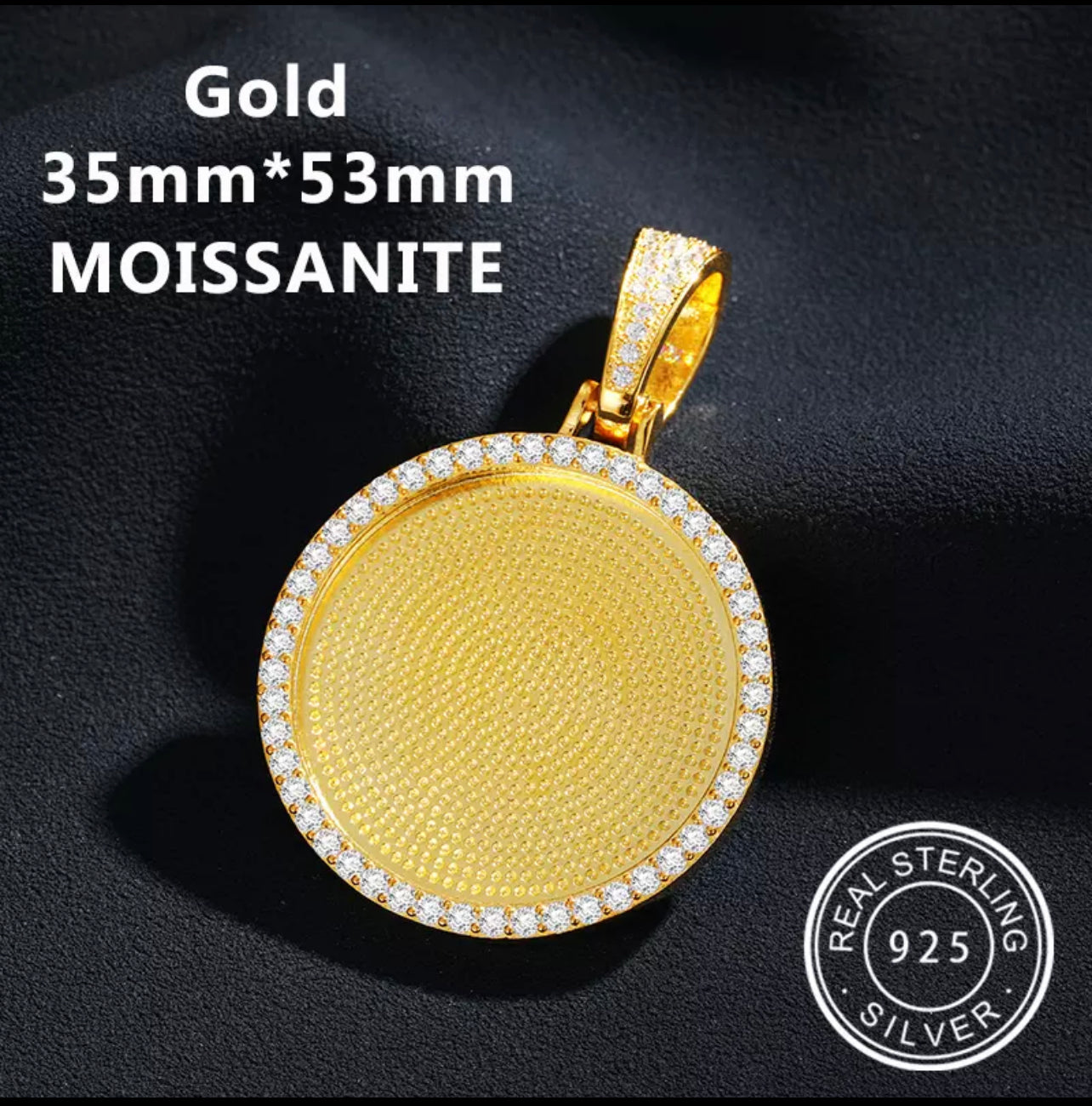 Moissanite Diamond Picture Pendant