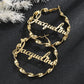 Personalized Twisted Hoop Earrings