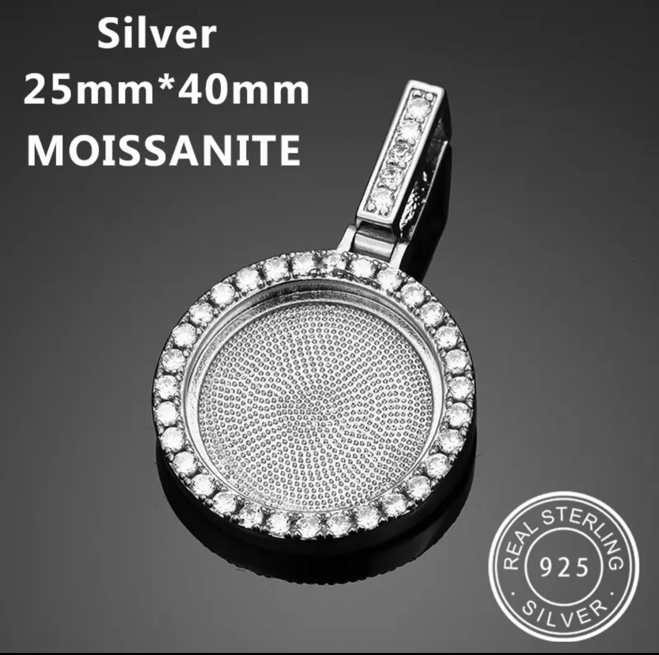 Moissanite Diamond Picture Pendant