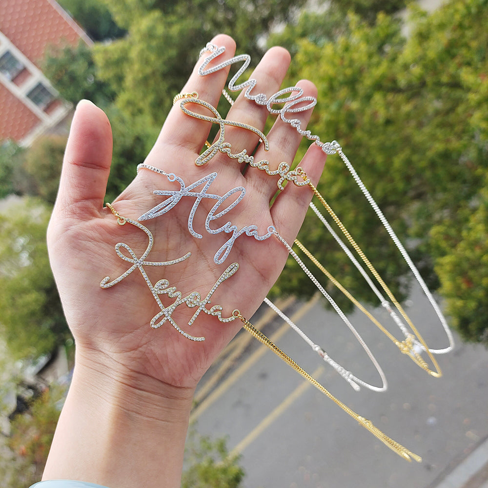 Cursive Font Name Necklace