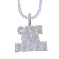 Baguette Cash Ova Broke Pendant
