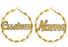 Personalized Twisted Hoop Earrings