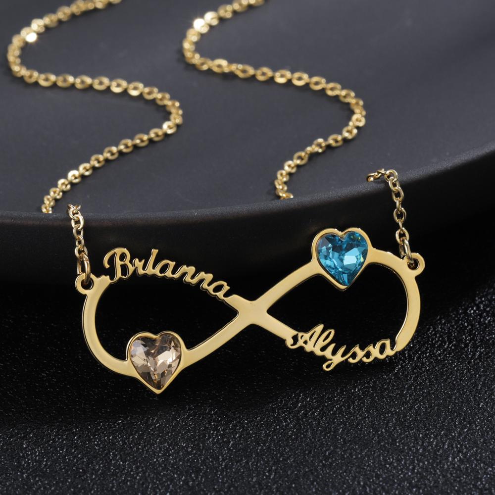 Birthstone Infinity Heart