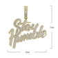 Baguette “Stay Humble” Pendant